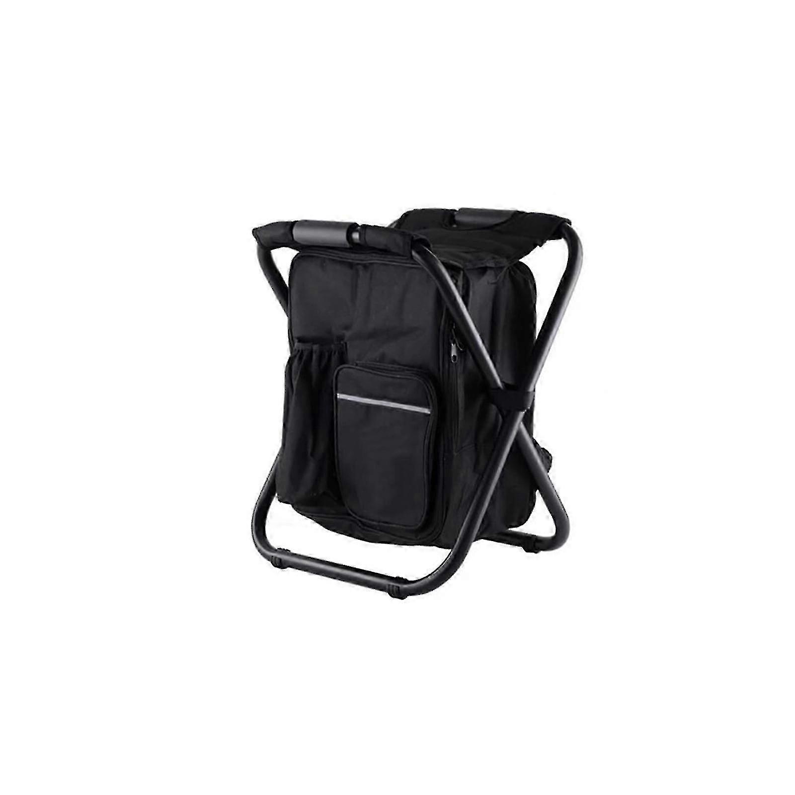 Outdoor Blue Backpack with Detachable Folding Stool