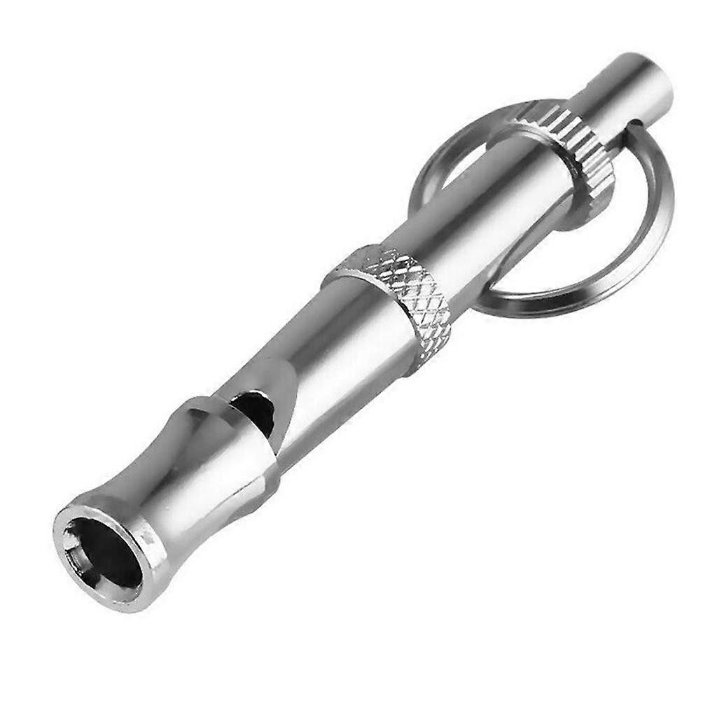 Ultrasonic Dog Training Whistle Silver Color For Dogs High Frequency Tone Portable