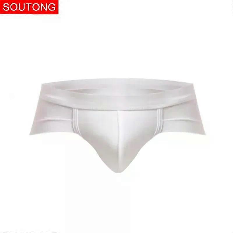 Men's Sexy Briefs Underwear Youth Low Waist U Convex Pouch Panties Solid Color Breathable Cmfortable Sweat Absorption Underpants
