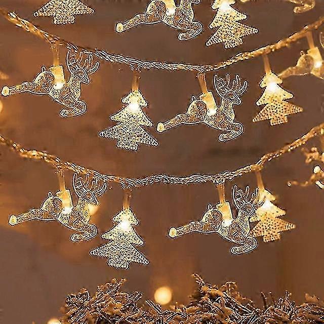 Snowflake LED Light String Decoration 2023 Home Hanging Garland for Christmas New Year 2024