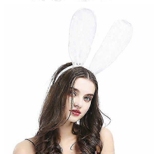 Grande oreille de lapin pliable blanc en dentelle robe de mascarade pour costume