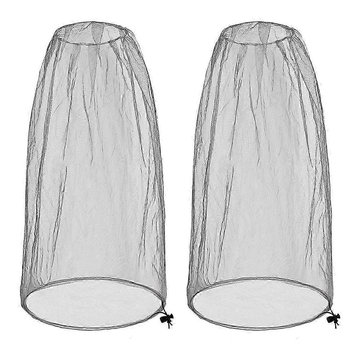 2 Pack Large Mosquito Net 99 x 66CM Mosquito Head Net Grey