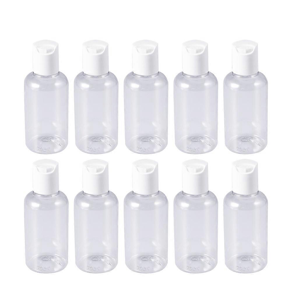 10pcs Refillable Travel Bottles with Press Dispenser – Portable Leak Proof Containers for Shampoo, Lotion, Face Wash, Cream – Ideal for Travel and