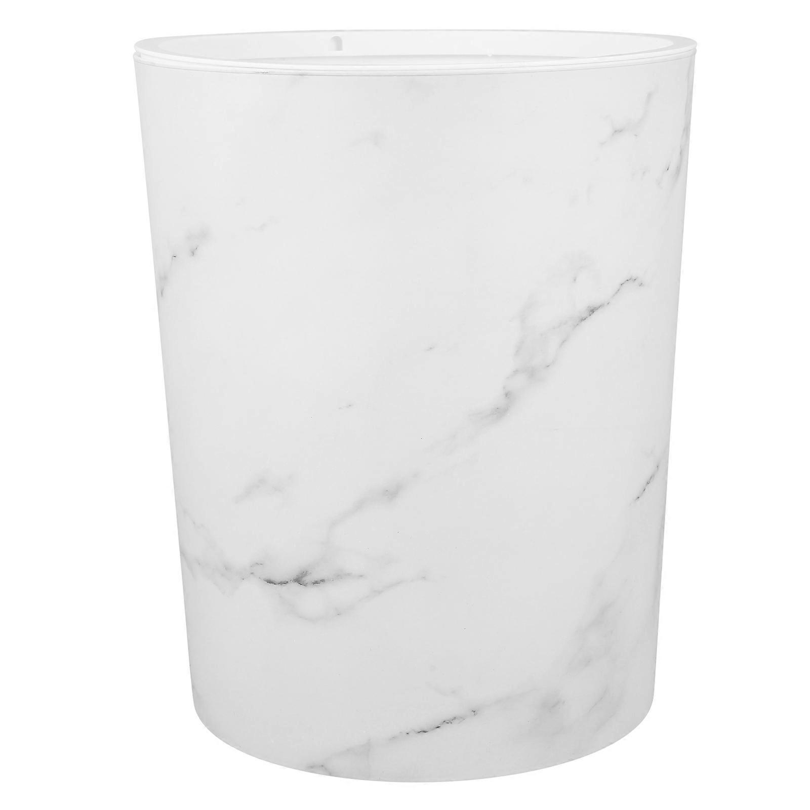 Garbage Can Marble Pattern Trash Bin for Sharps Collection