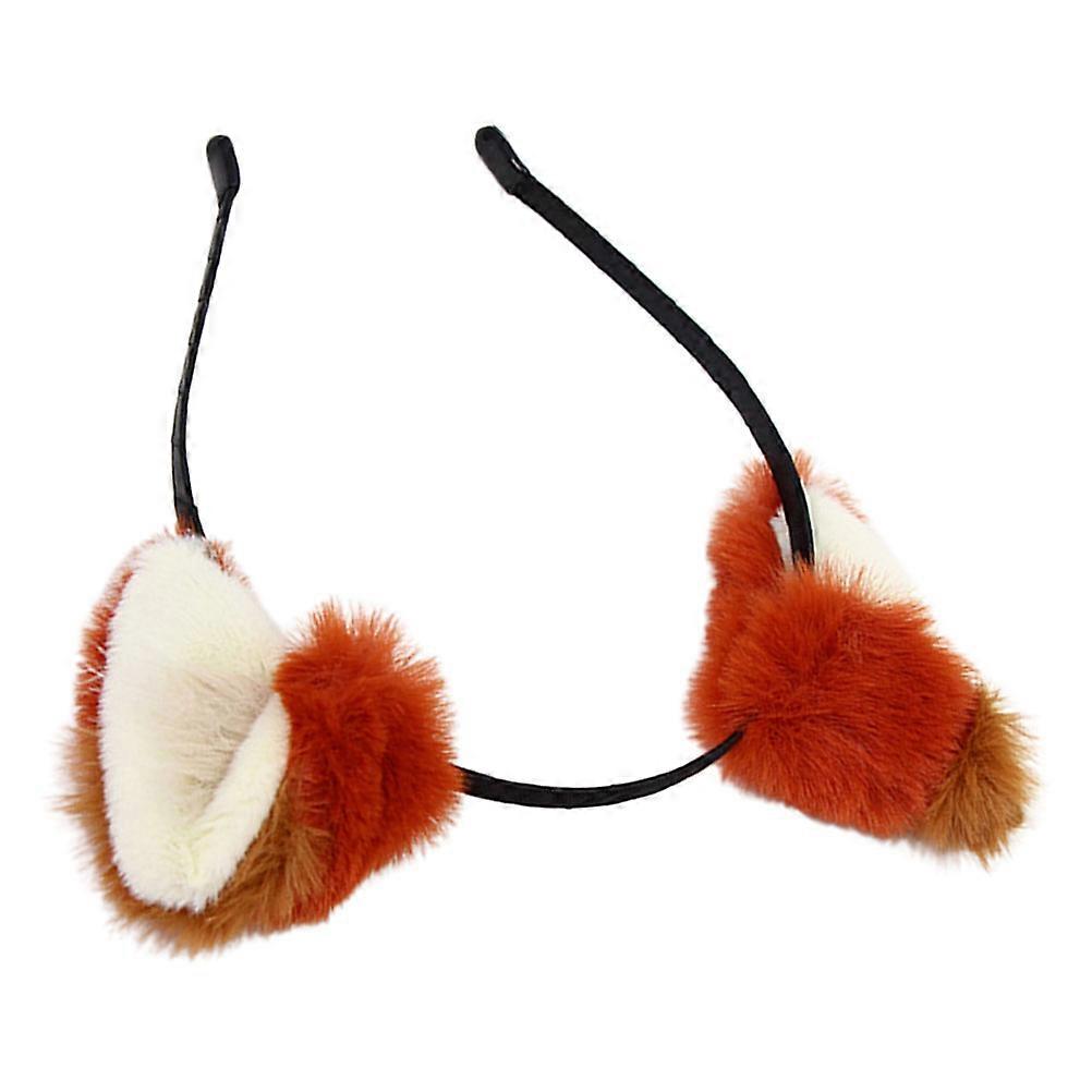 Soft Plush Fox Ears Headband with Detachable Design – Flexible, Comfortable Costume Accessory for Cosplay, Halloween, Christmas Parties – Women’s Red