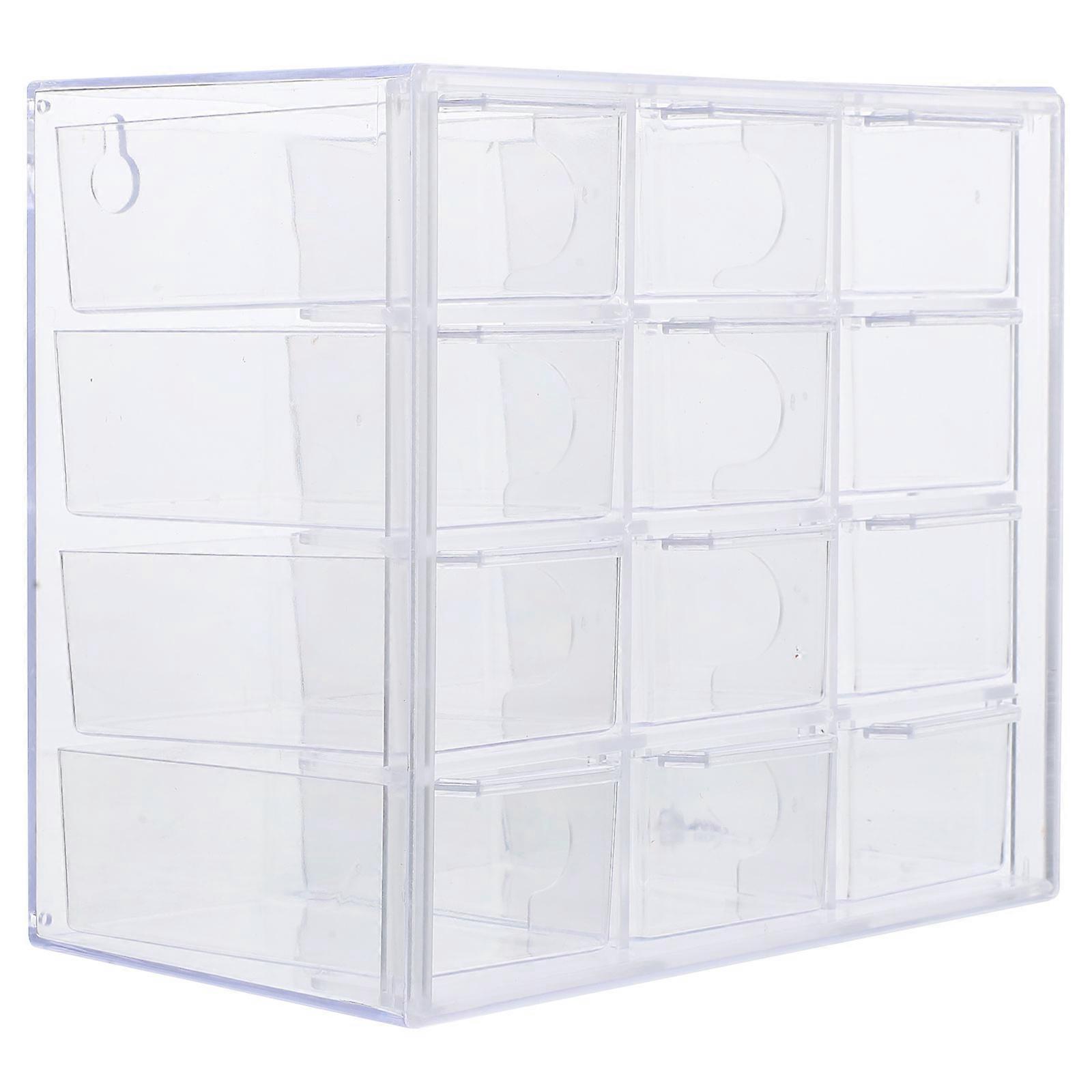 Small Item Storage Case Acrylic Transparent 1 Set
