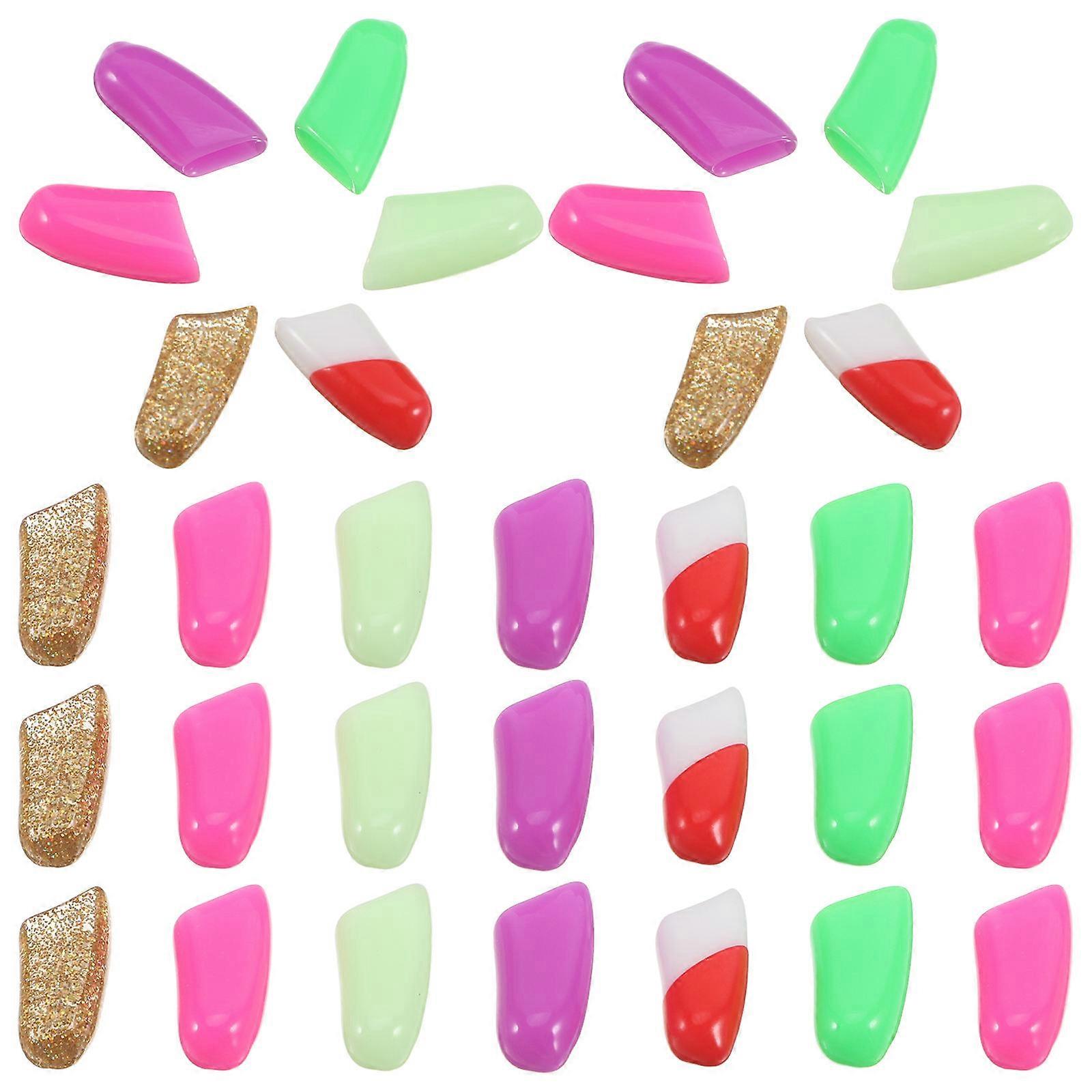 Cute Cat Accessories Pet Claw Protector for Daily Use Assorted Color 140Pcs