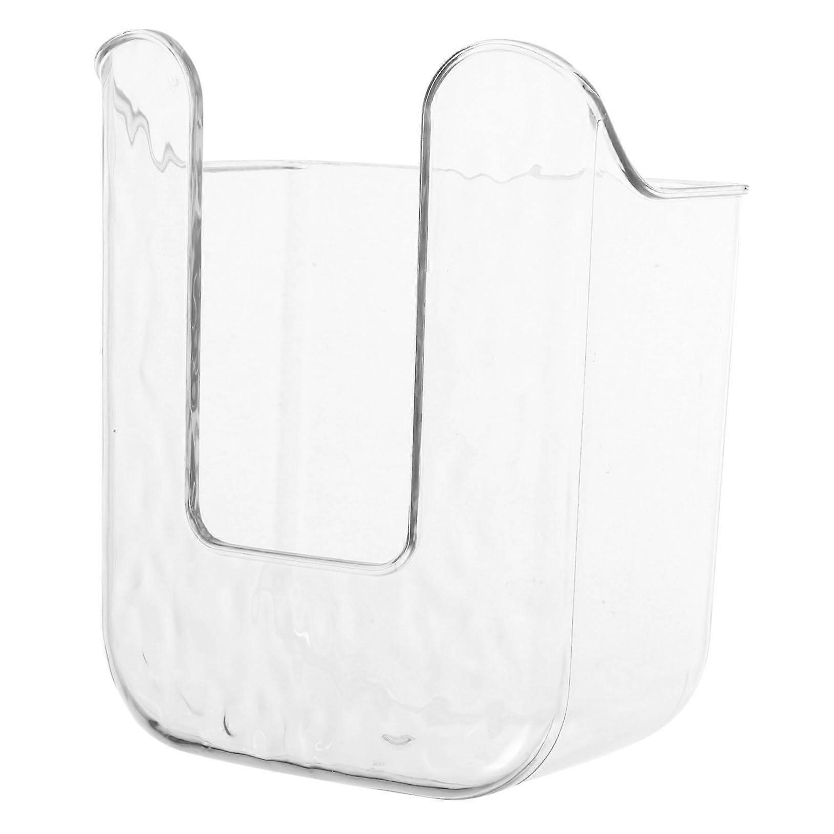 Wallmounted tissue box, Punch storage box for wet wipes and paper towels, Transparent for bathrooms, hotels, and cafes.