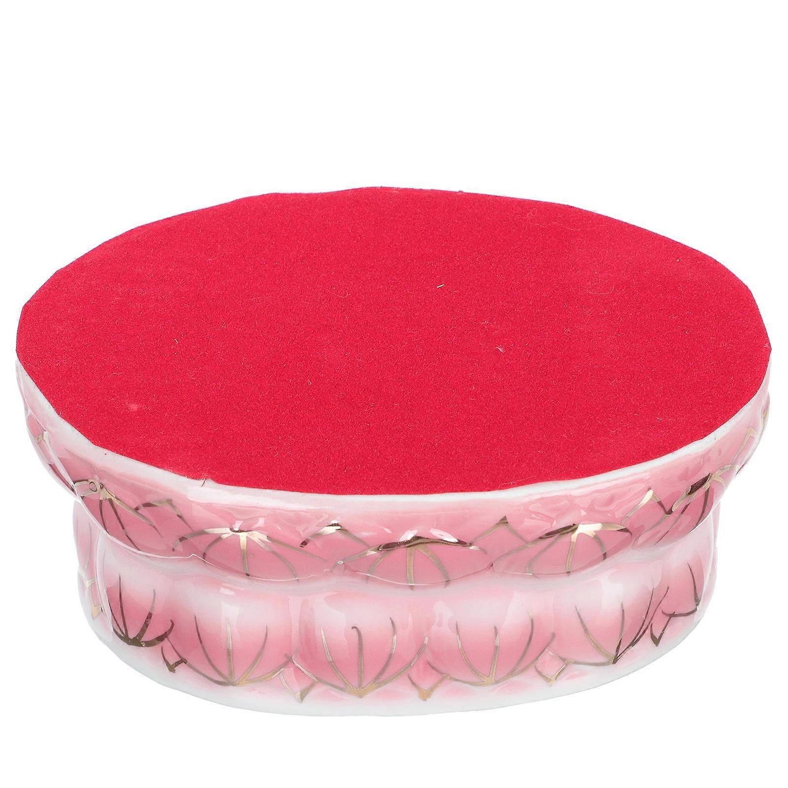 Statue Table Base Ceramic Lotus Stand Home Decoration Unique Design Craftsmanship 1Pack