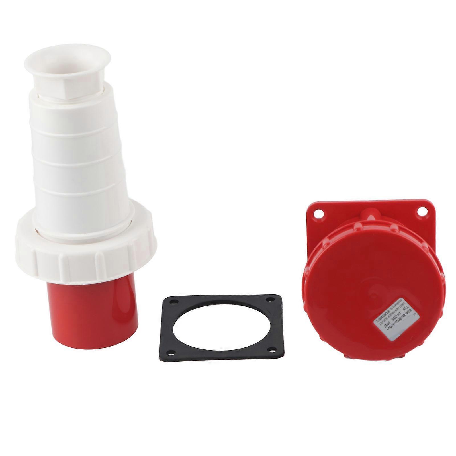 5 Core Aviation Concealed Industrial Cable Coupler Set 3 Phase IP67 Waterproof Plug Socket
