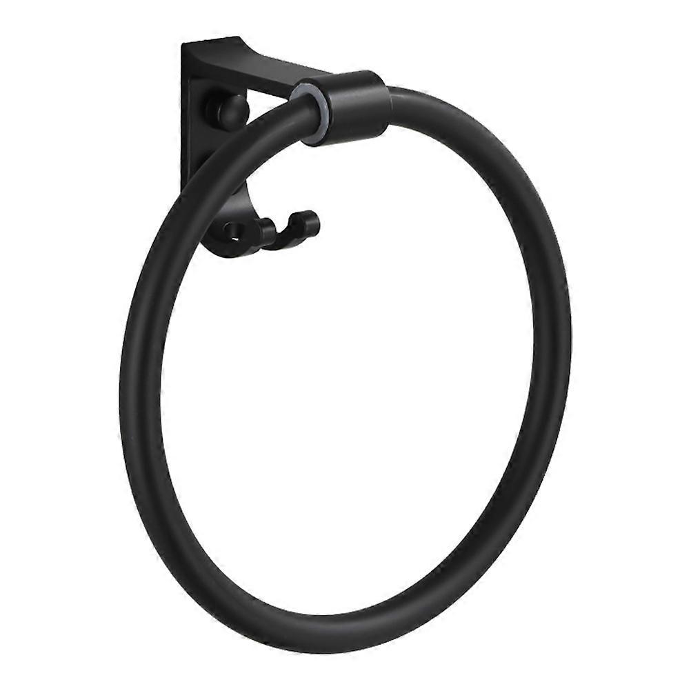 Aluminum Clothes Hook with Thick Solid Material for Home Use Black 1Pc