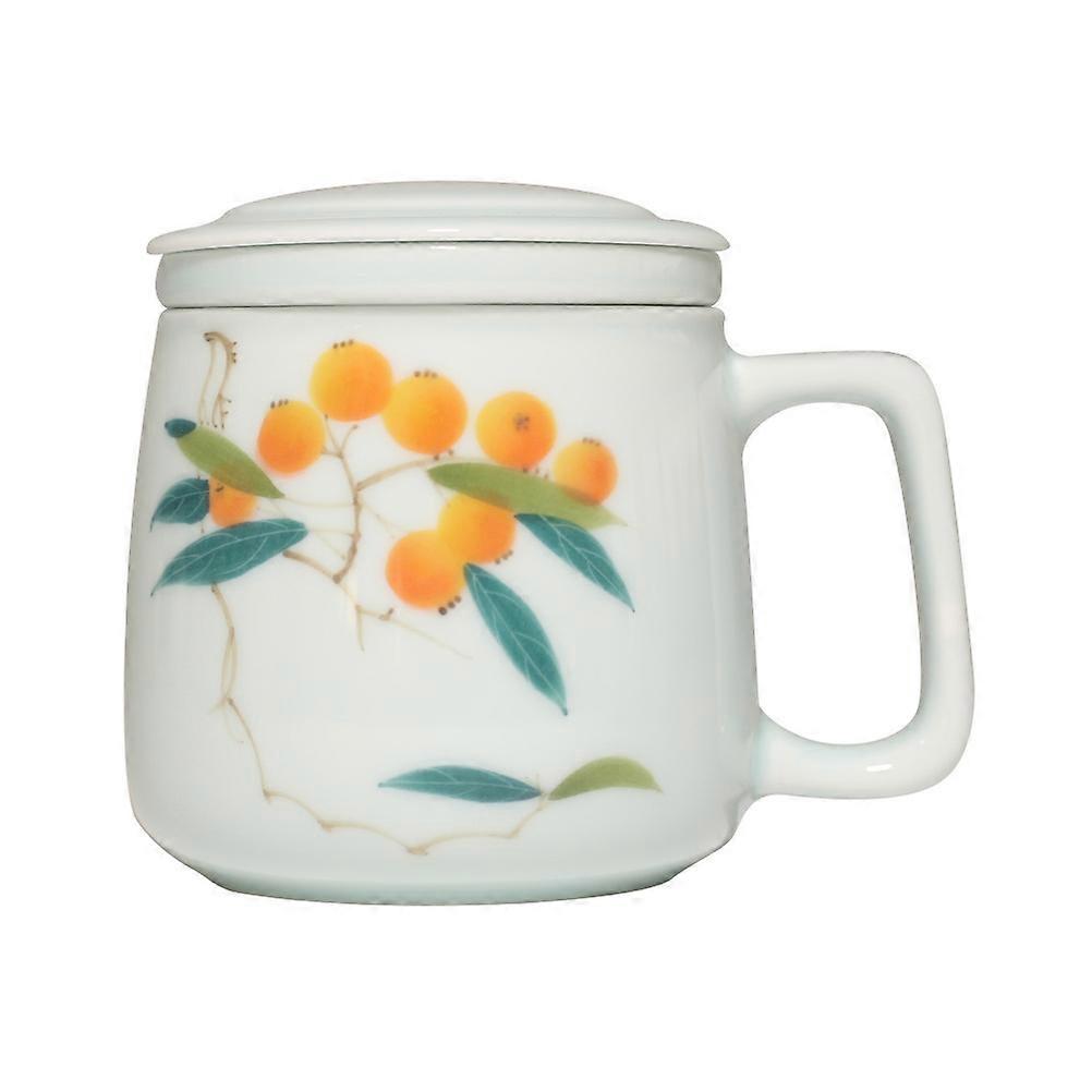 Ceramic Tea Infuser Bottle with Water Separation, Portable Lightweight Cup for Office Travel, Safe Design for Herbal Infusions