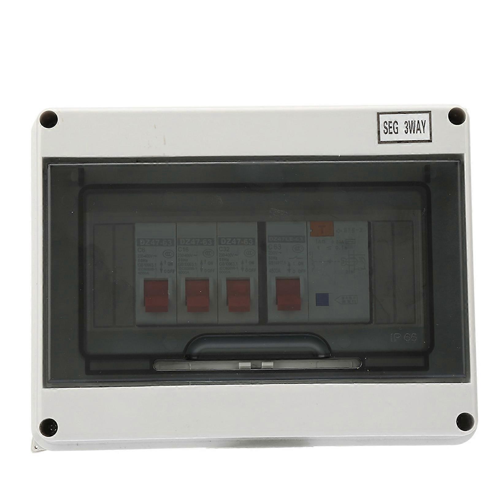 3 Way Garage Caravan Consumer Unit 63A 30mA RCD 3MCB 6a16a32A