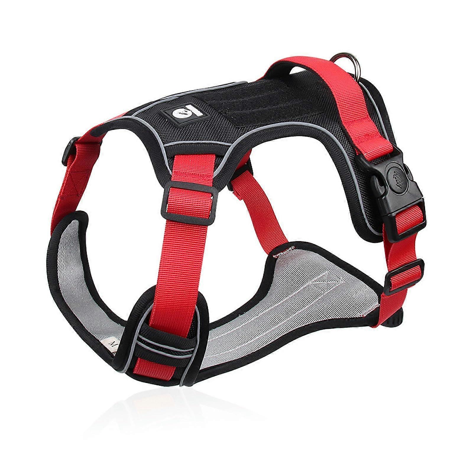 Explosionproof reflective dog harness, black, size S