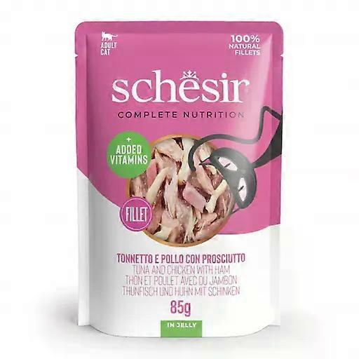Schesir Tuna and Chicken with Ham Wet Food for Cats (Cats , Cat Food , Wet Food)