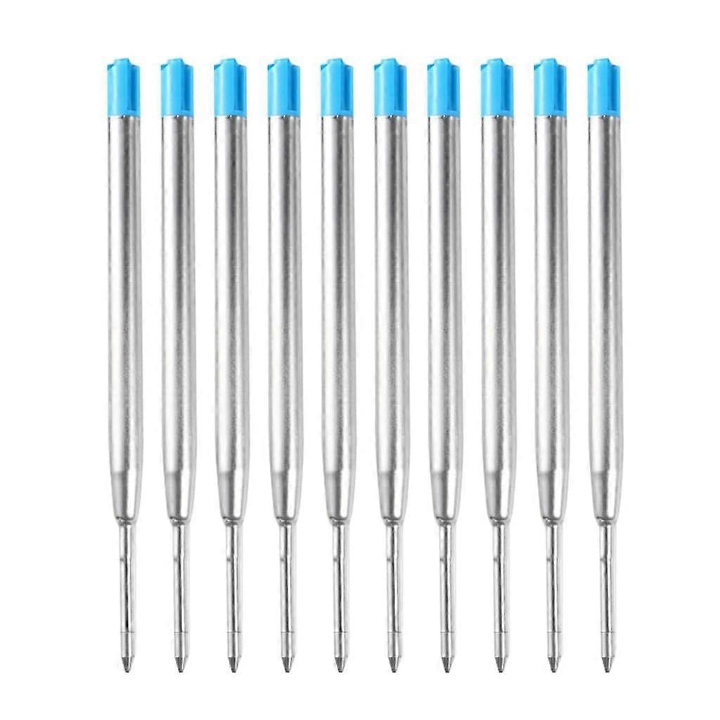 10pcs Replaceable Black Refills Ballpoint Pen Refills Metal Ballpoint Pen Refills 1mm Tip Refills blue