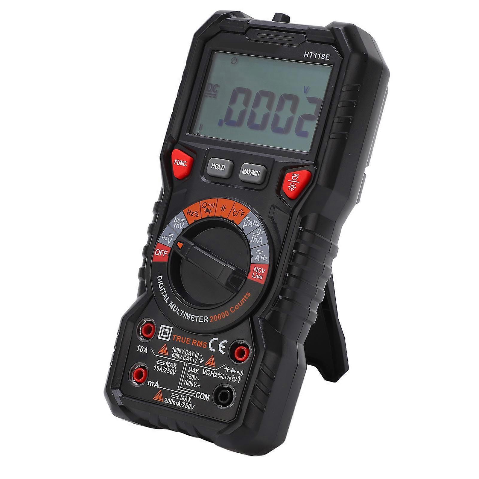 תצוגה דיגיטלית מולטימטר מתח התנגדות זרם תדר קיבול בודק מד חשמלי 