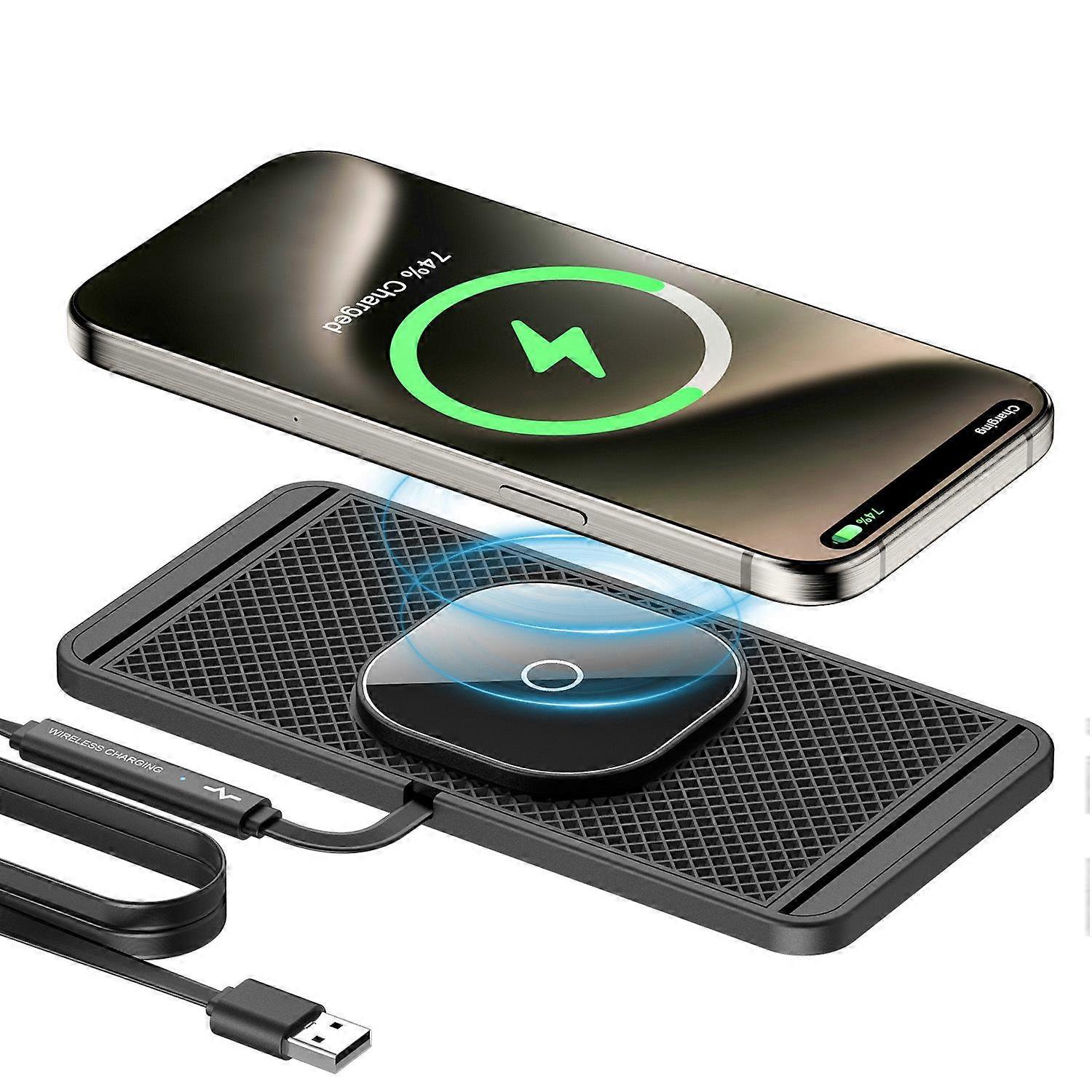 Car Magnetic Avoid Camera Wireless Charging Anti-slip Pad