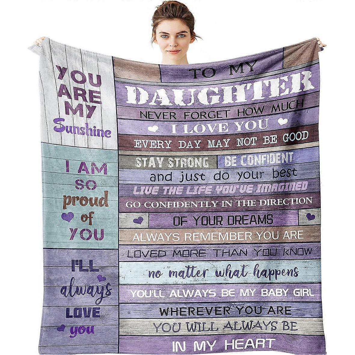 Dcera Téma Deka Tištěné Flanelová Deka Strana Ložnice Dekorace Přehoz Deka Šťastný Den matek MT170