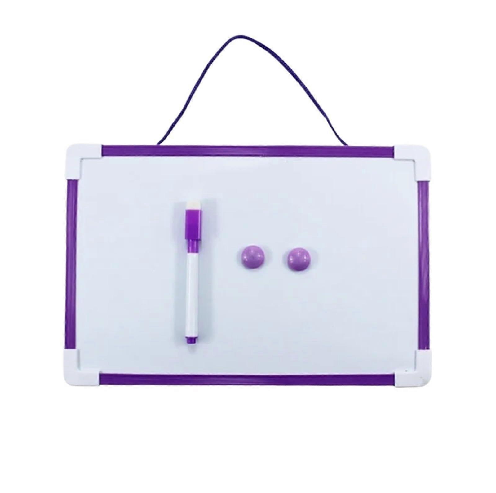 Whiteboard Wall-Mounted Magnetic PVC Board Purple, Erasable for Office Notes and Messages