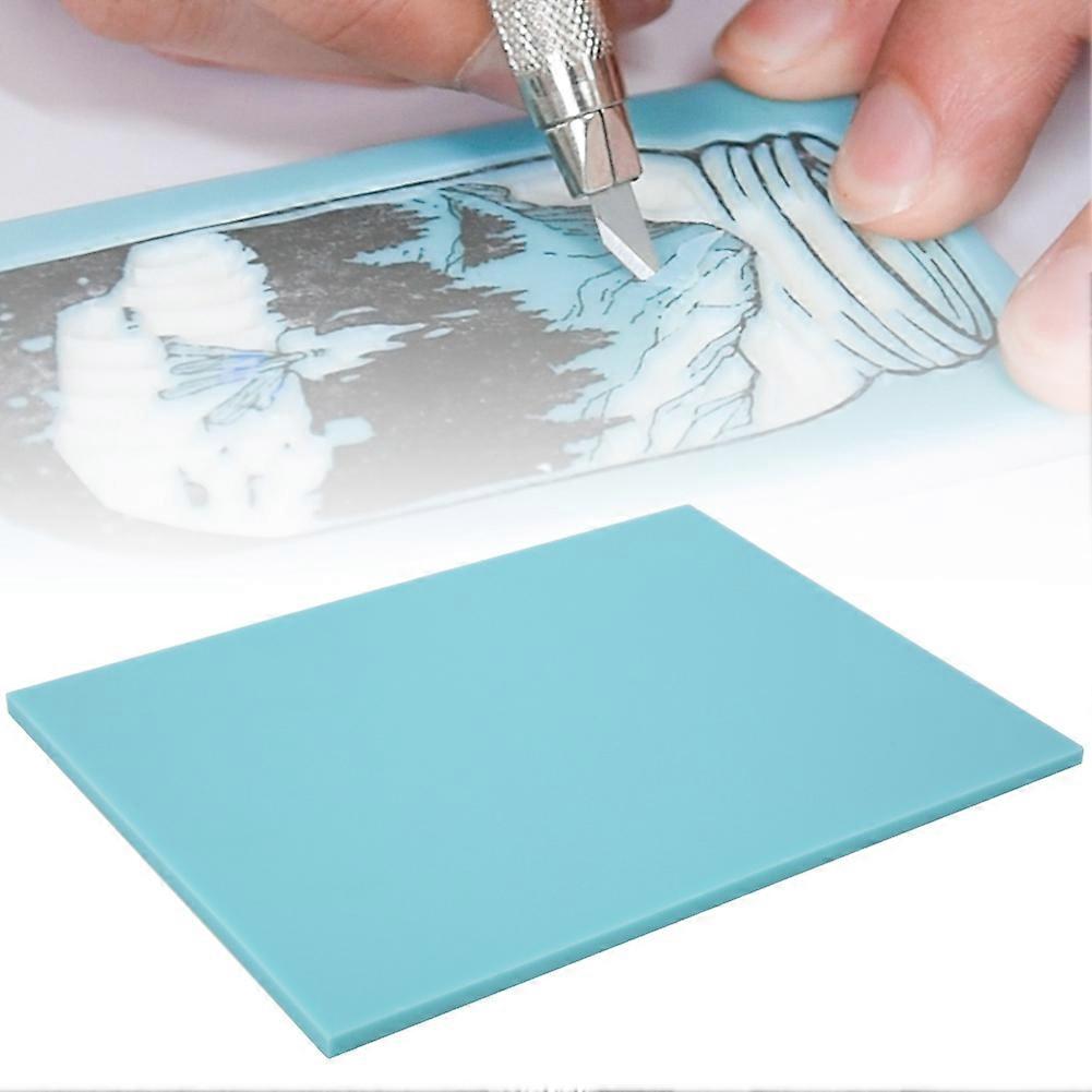 Jelly Rubber Stamp Thin Carving Blocks for Handcraft Stamps DIY MakingSky Blue