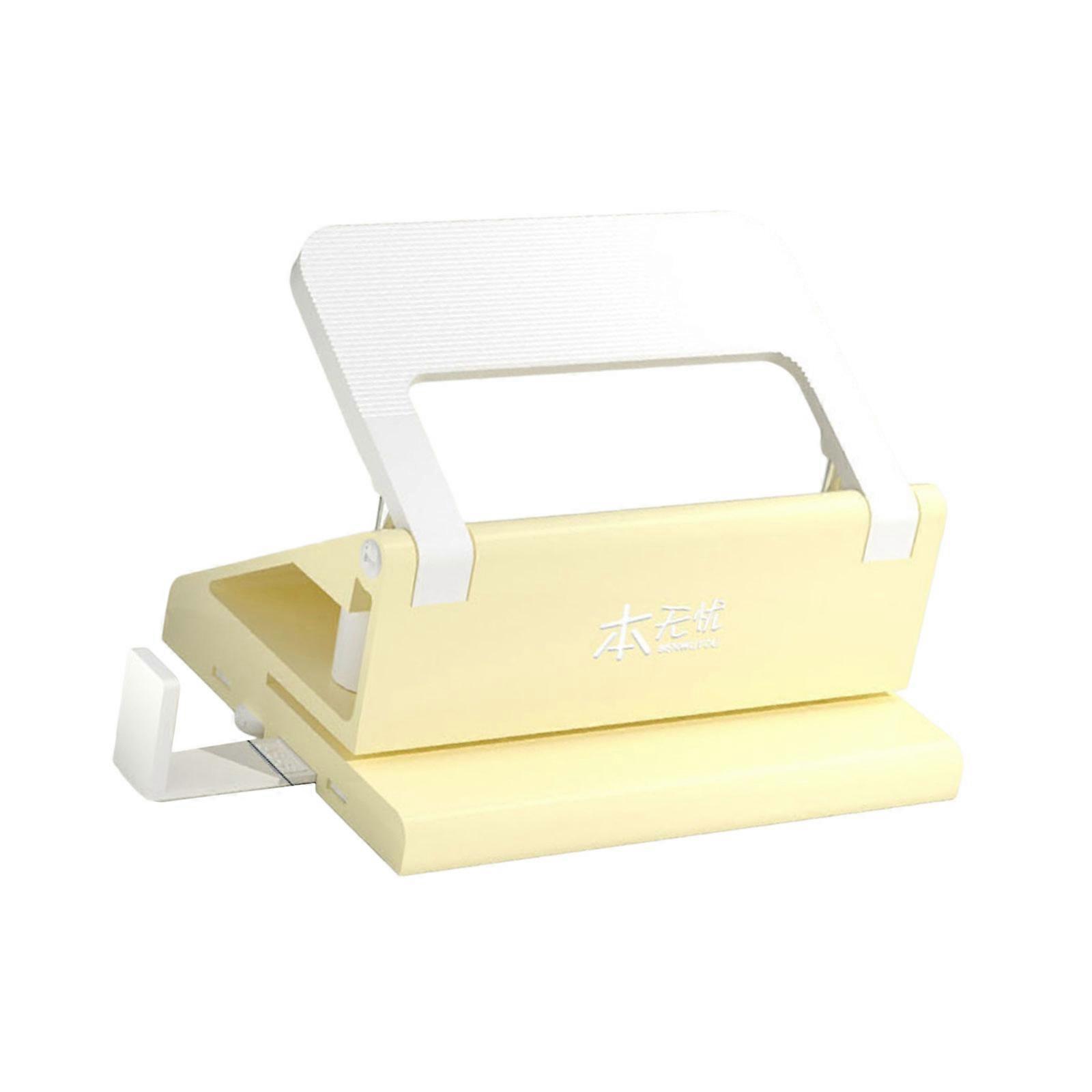 Heavy Duty 2 Hole Puncher with Adjustable Guide Double Hole Paper Puncher For Office School Document Sheets Organizing Yellow