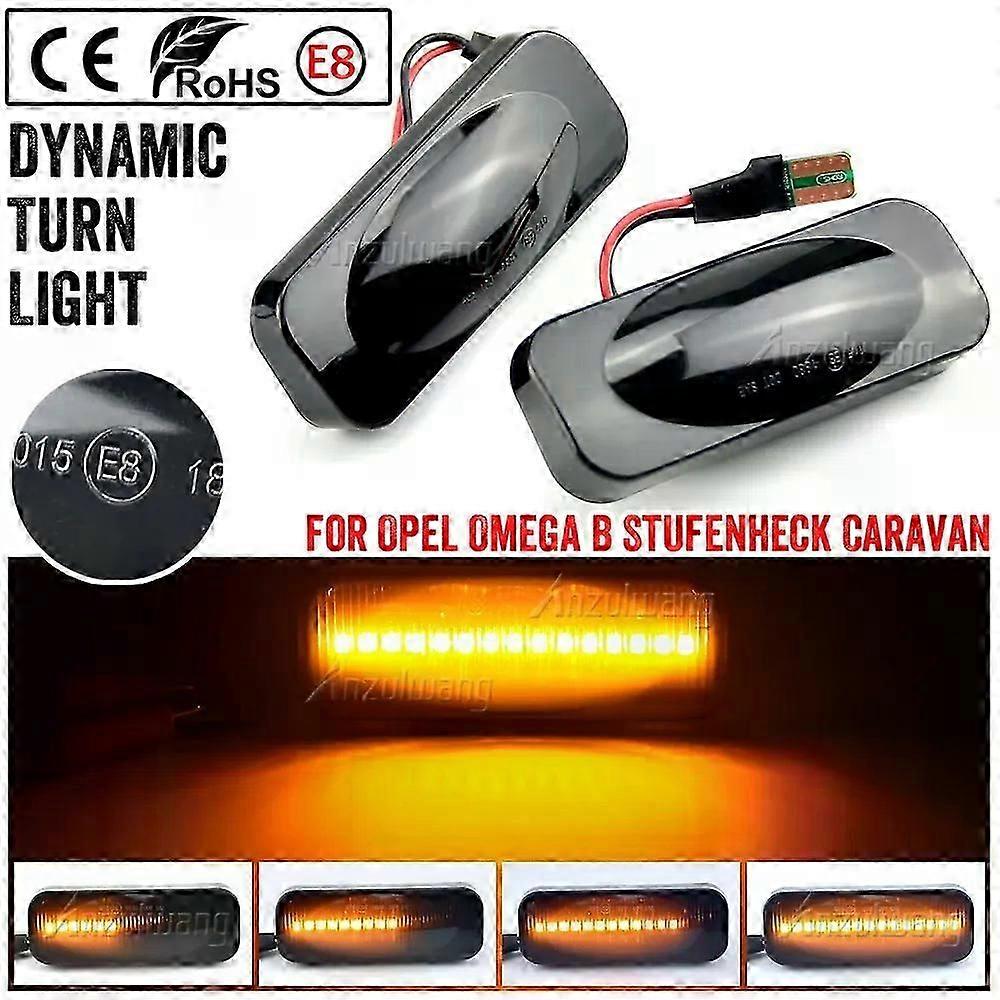 2PCS Fit For Opel Omega B Stufenheck Caravan 1994-2003 Led Dynamic Turn Signal Light Side Fender Marker Sequential Blinker