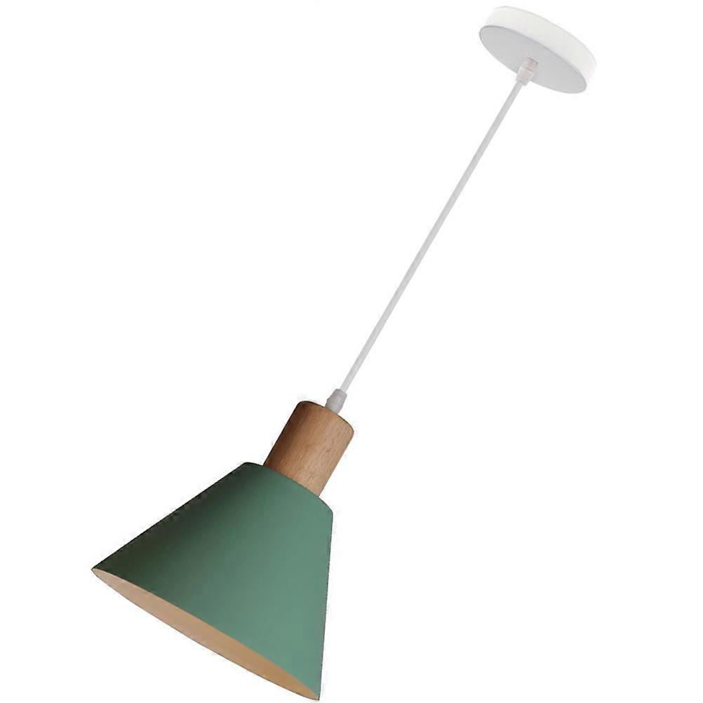 Green Iron Pendant Light for Home Lighting with Cone Shape Design and Modern Style