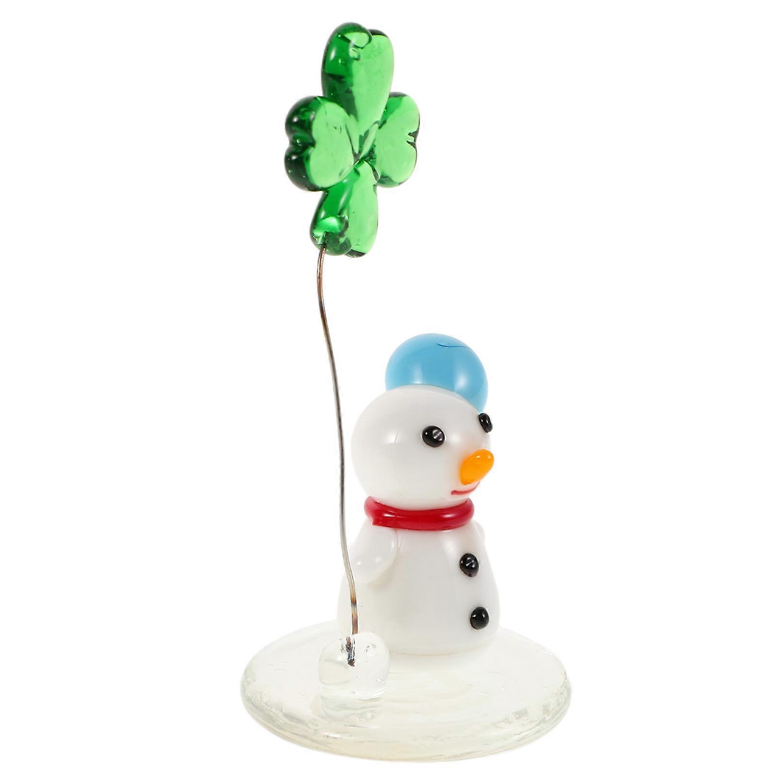 Tiny Christmas Ornaments Miniature Snowman Statue Christmas Table Centerpieces Assorted Color 6.50X2.70X2.70CM 1Pack