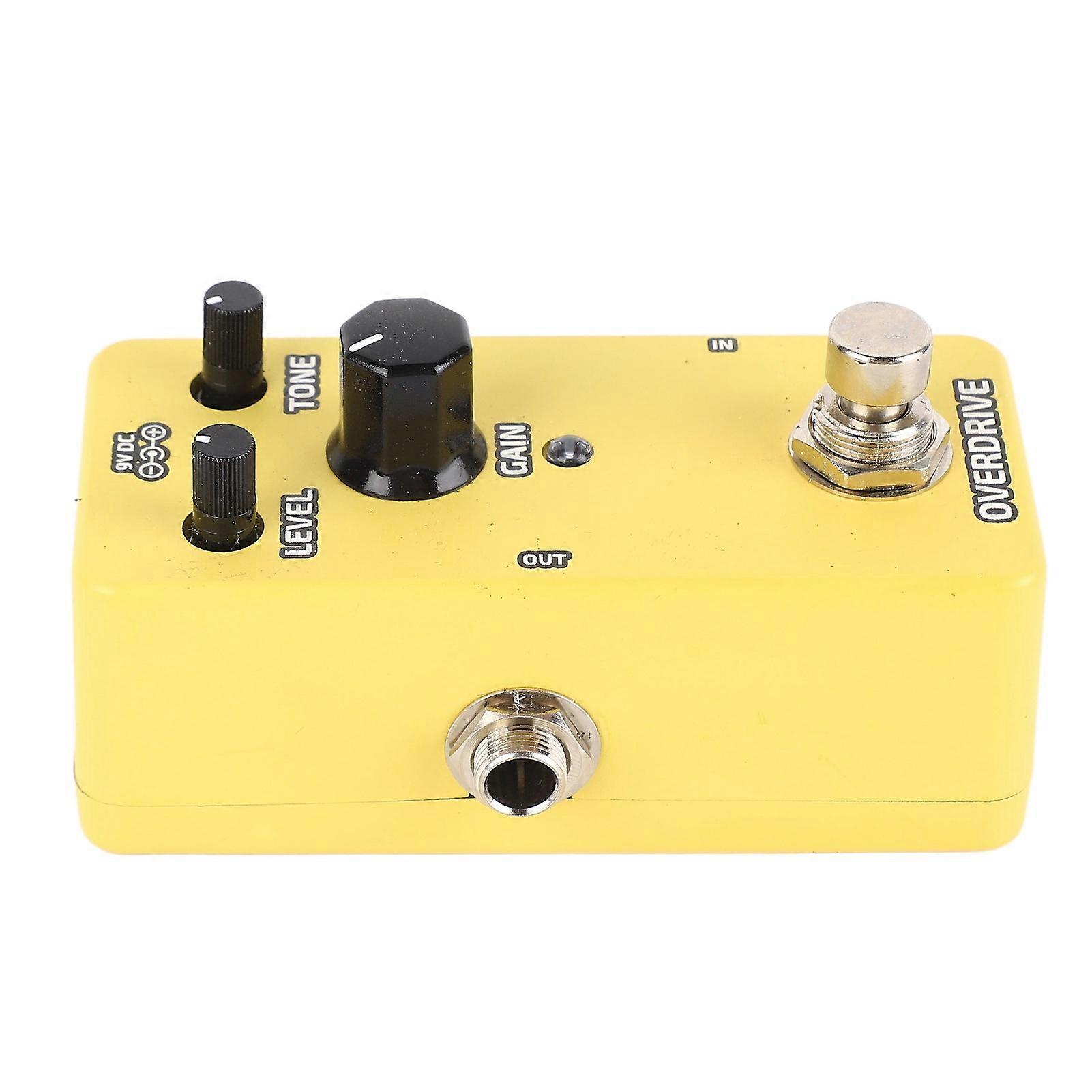 Electric Guitar Effects Pedal Single Block Mini Modulation Amplifier Simulation Pedal Yellow Overdrive