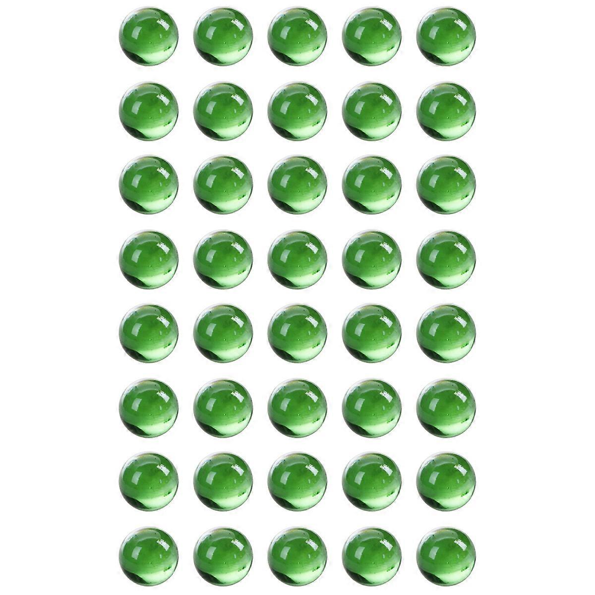 40個のビー玉16mmガラスビー玉ニッカーガラスボールデコレーションカラーナゲットおもちゃグリーン