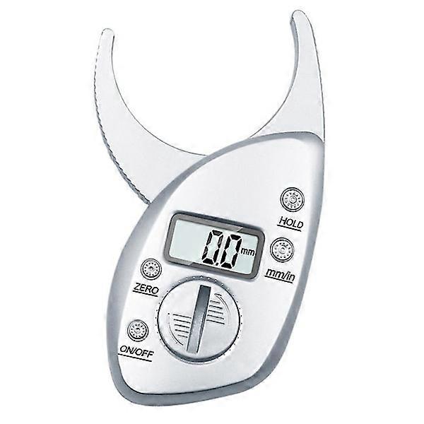 LCD digital display fat measuring instrument, portable fat clamp, silver