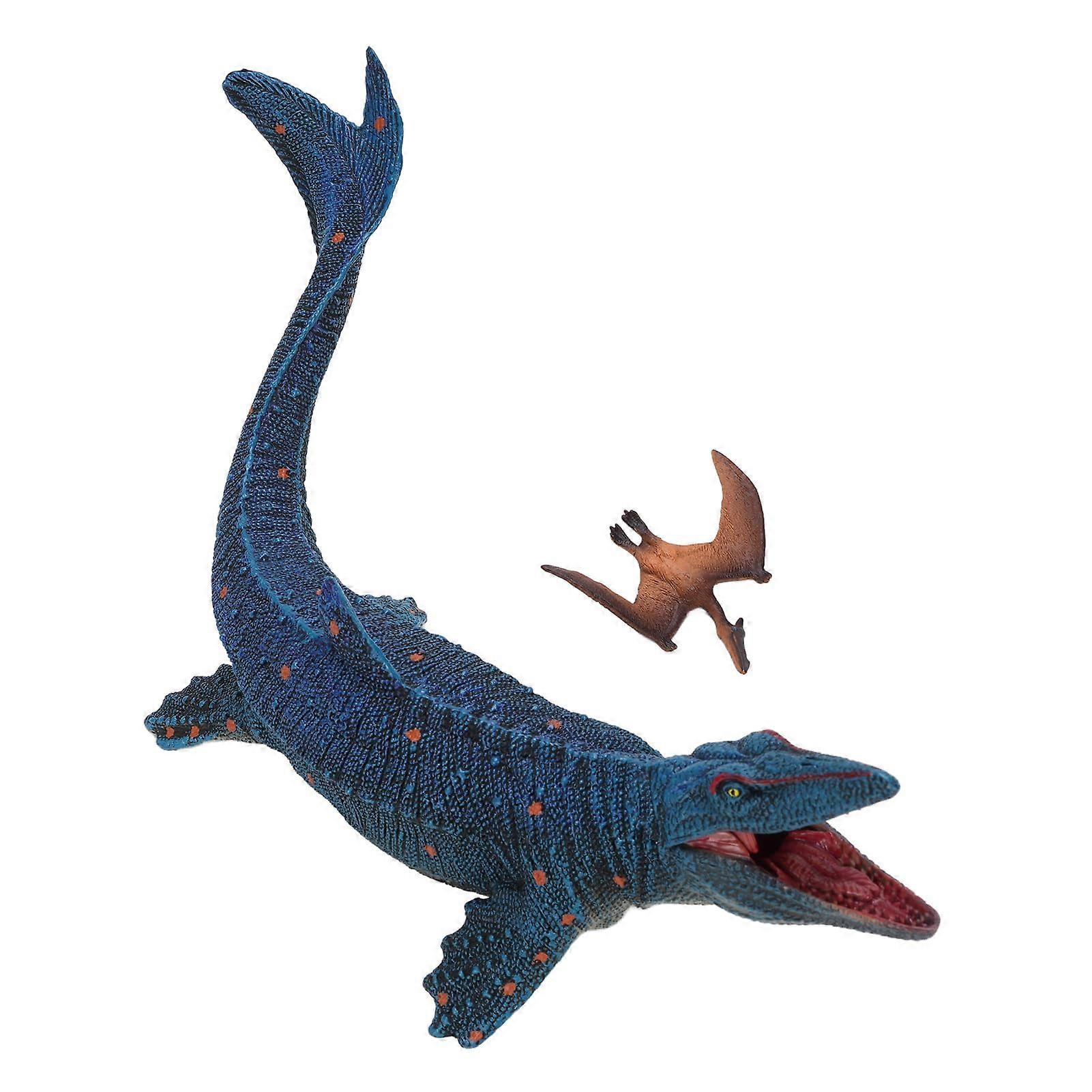Marine Dinosaur Figurine Lifelike Model Toy, Enhances Cognitive Abilities, 2pcs for Educational Play.