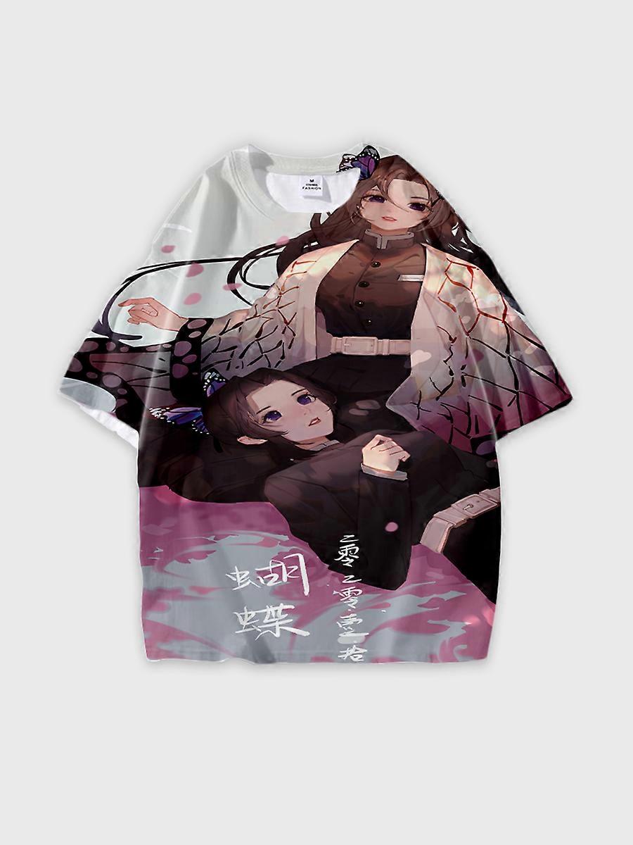 T-shirt round neck Character Pattern loose short sleeve P70