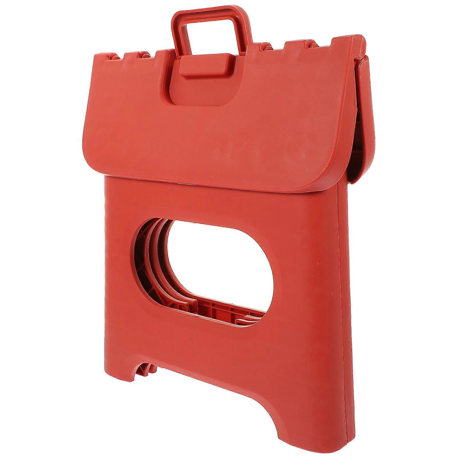 Portable Multi-Function Stool Plastic Foldable Design Ideal For Outdoor Activities Pink 1Set