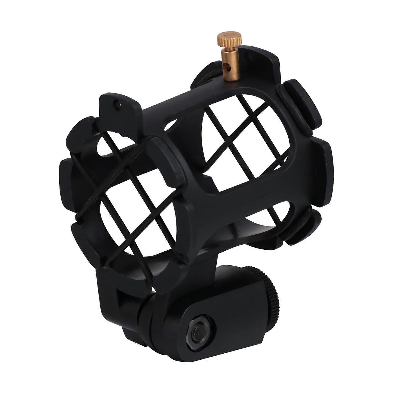 Microphone Mount Vibration Mic Clip for Condenser Microphones, Portable and Lightweight, Outdoor Recording, Noise Reduction
