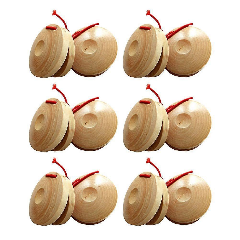 12db ütőhangszer Fa spanyol Castanet Kéz Ujj Castanets