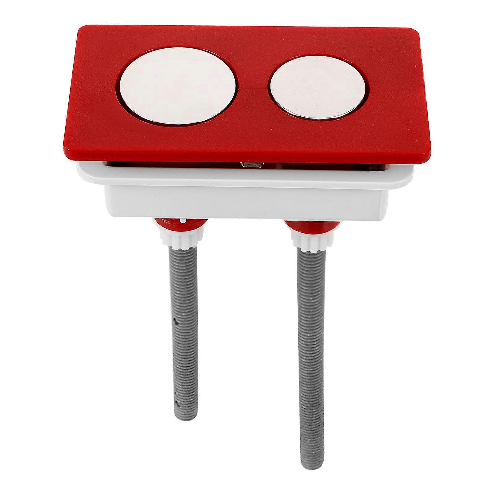 Red ABS Dual Toilet Flush Button for Easy Installation and Repair, Perfect for Use