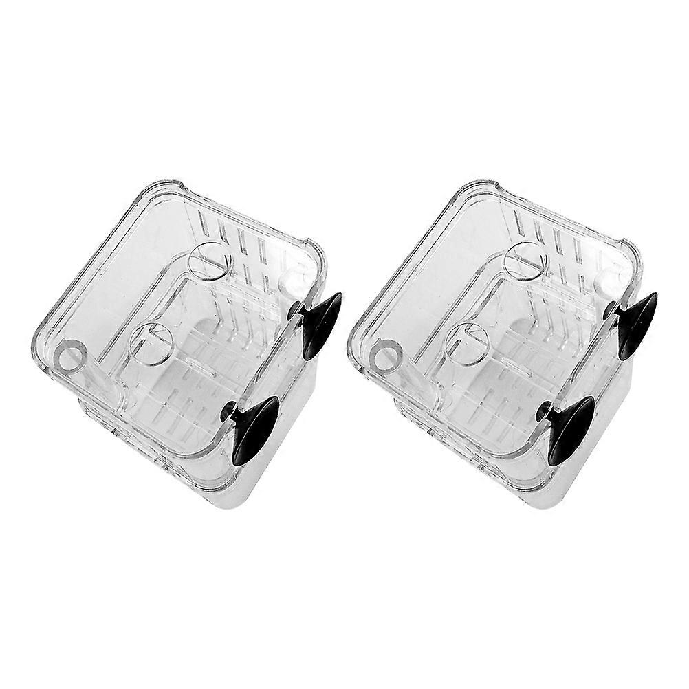 2pcs Acrylic Double Layer Fish Hatching Box Durable Fish Fry Box