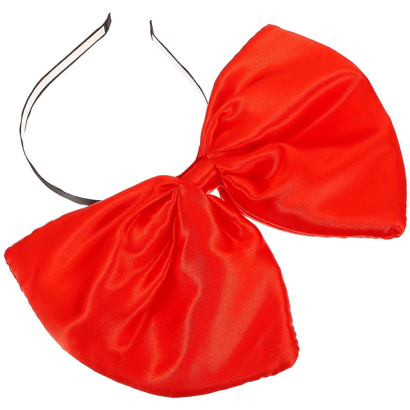 Oversized Red Bow Headband Women Red Bow Head Bands Christmas Hair Decoration 1Pack