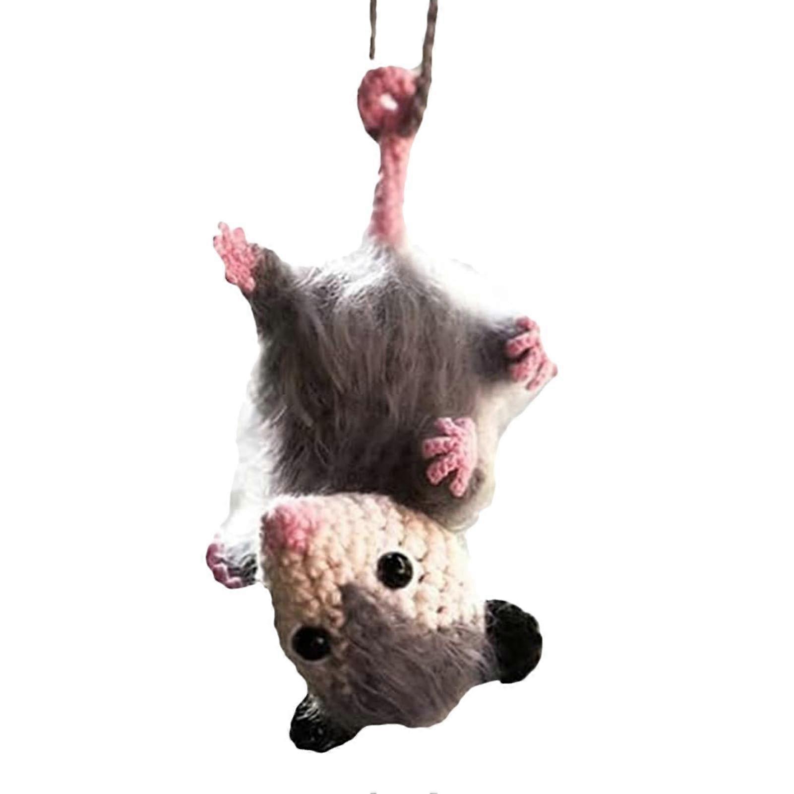 Rear View Mirror Possum Car Pendant, Possum Car Decoration, Opossum Car Ornament, Rear View Mirror Accessory