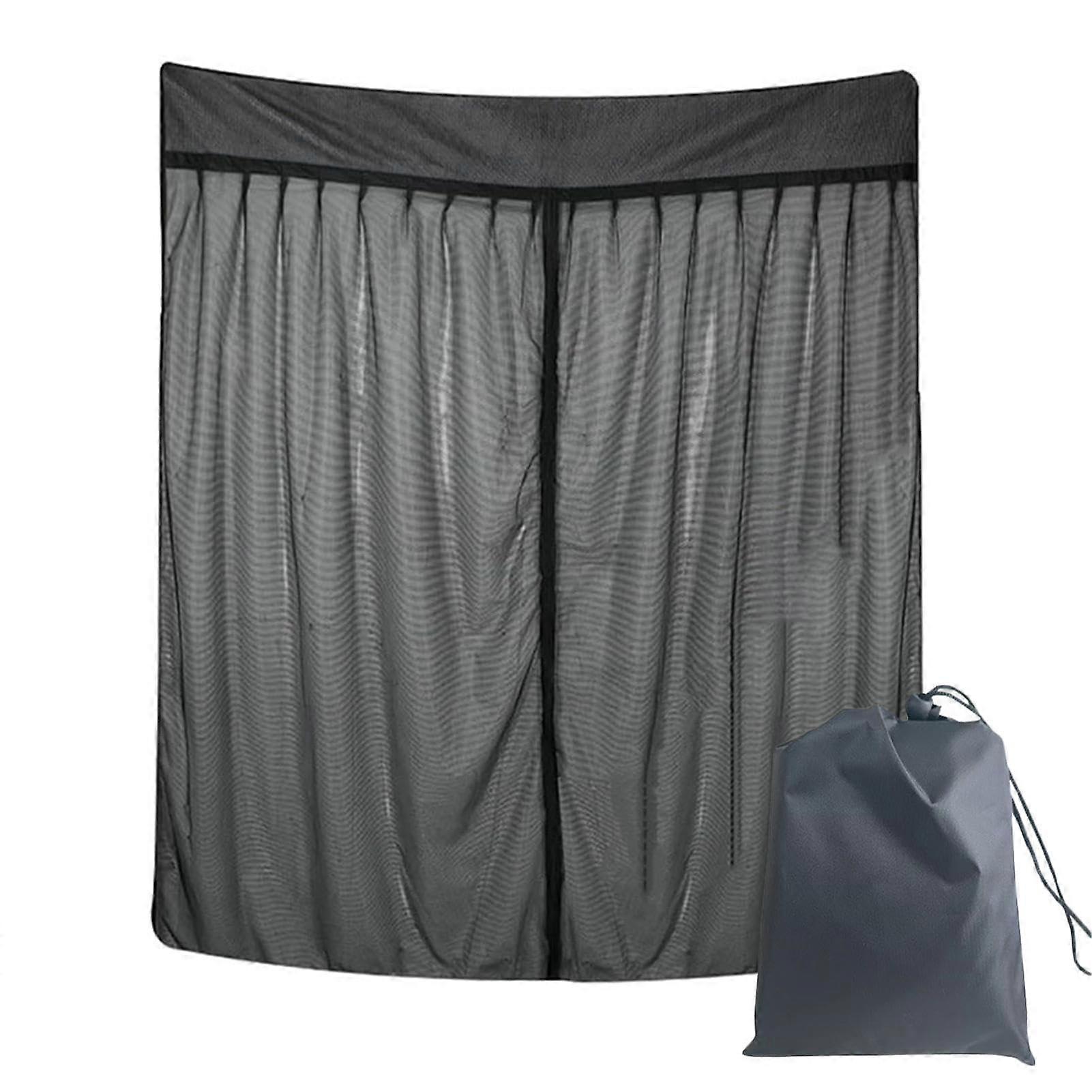 Auto Camping Fly Screen - Breathable Insect Net for Cars and SUVs, 165x210cm, Velcro Design, UV Protection, Multi-Functional