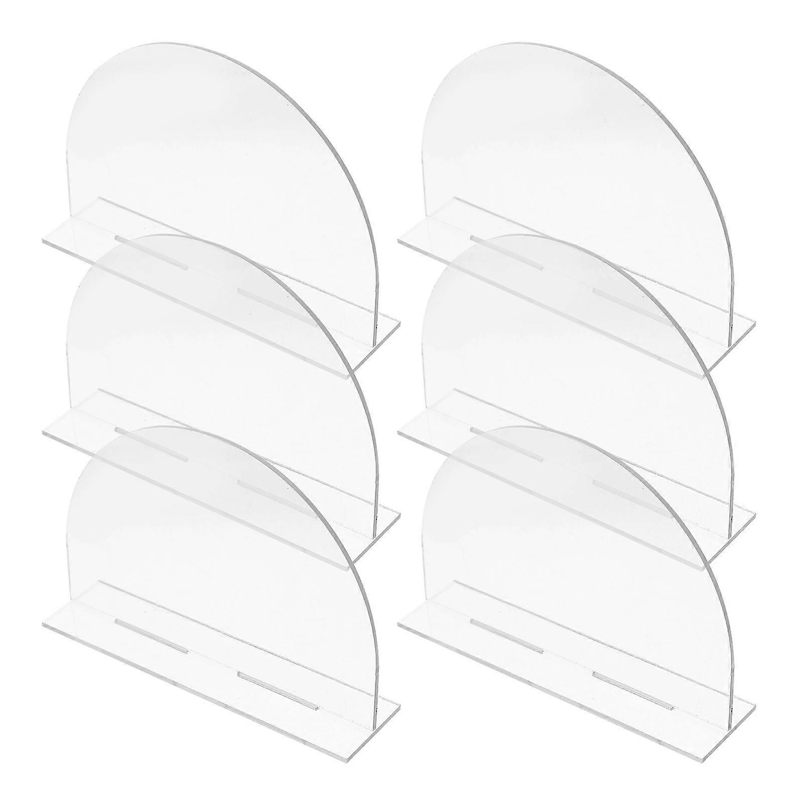 DIY Clear Table Sign 6Pcs Simple Design Perfect For Wedding And Party Occasions 12.00X8.20X3.00CM Display Menus Effectively