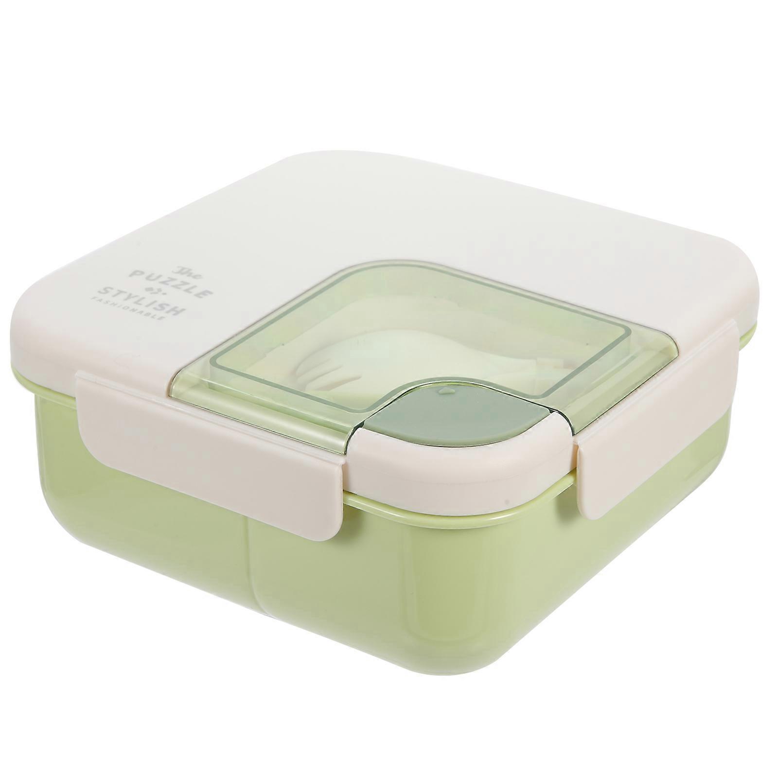 Thermal Food Container For Adults Offers Meal Portion Control 17x8cm Portable Design Green Color 1Set For Convenient Usage