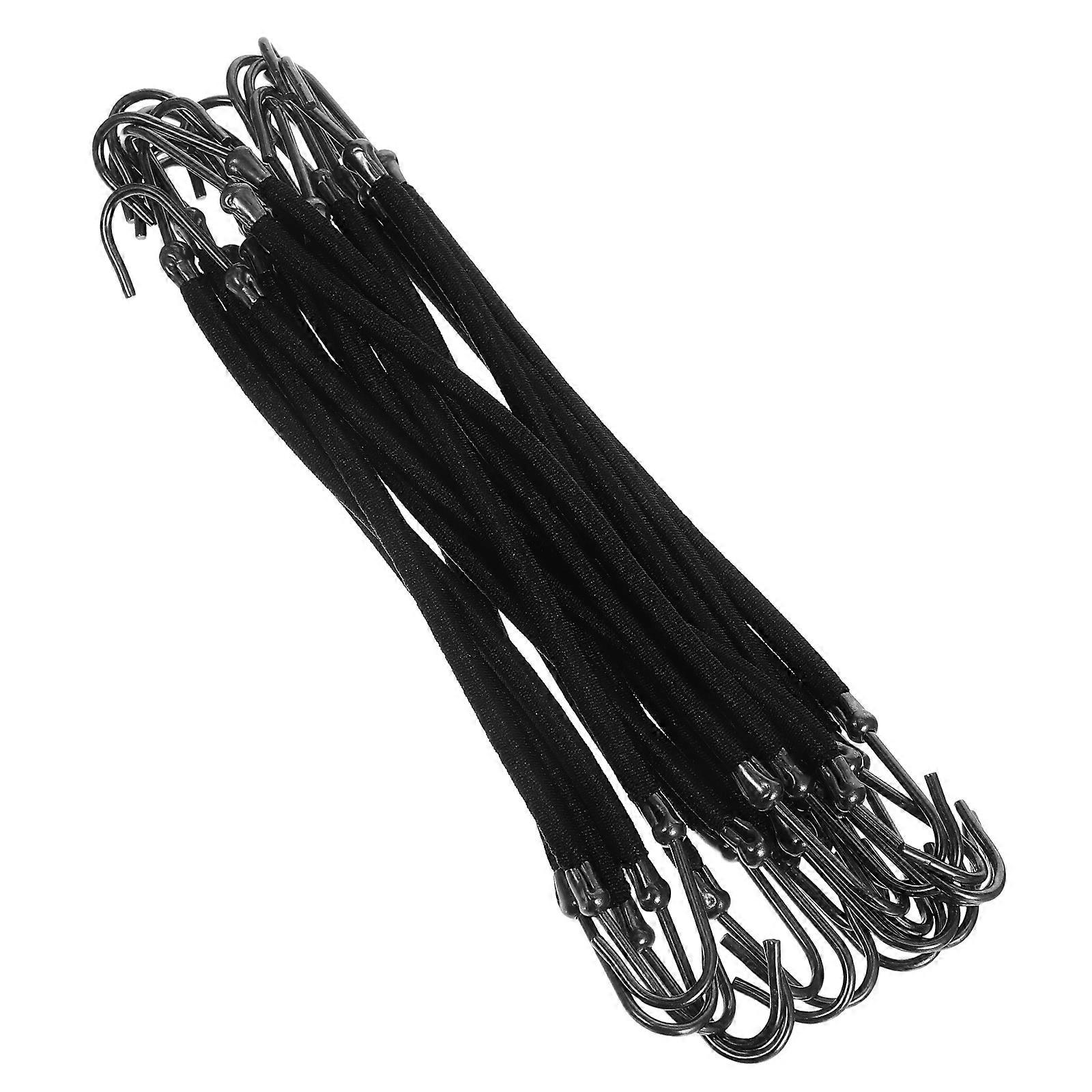 Black Ponytail Hooks for Hair with Bungee Bands Creates Smooth Natural Ponytail in Seconds 20 Pieces