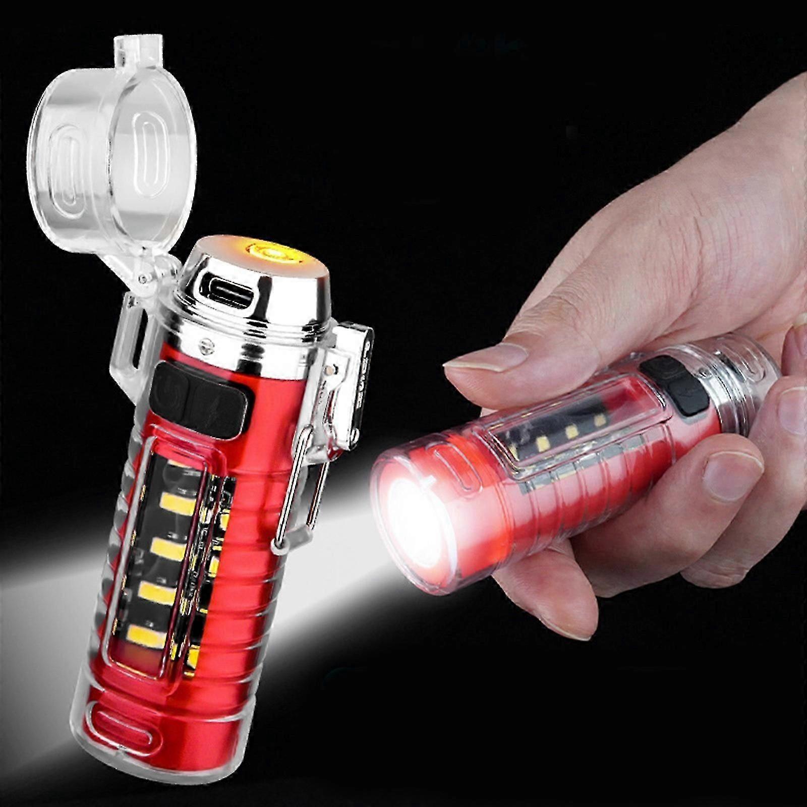 2 In 1 USB Rechargeable Flashlight Lighter Electric Lighter And LED Flashlight Water Proof