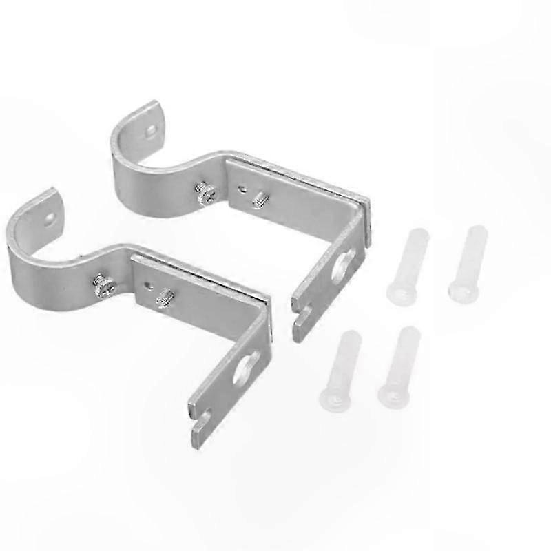 Adjustable Curtain Rod Wall Brackets, Set of 2, Durable Metal Construction for Customizable Support