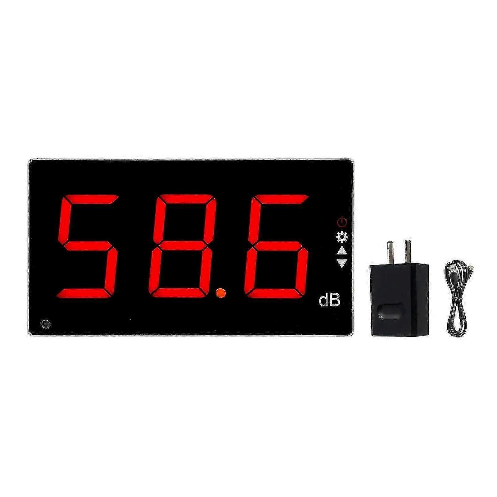 Sound Level Meter LCD Wall Mounted Digital Noise Meter Decibel Monitoring Tester Noise Volume Measuring Instrument 30-130dB