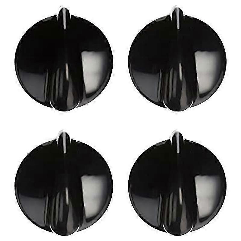 4 Pcs Black Gas Stove Knobs - Burner Control Knobs for Range, Cooktop & Oven Replacement WB03T