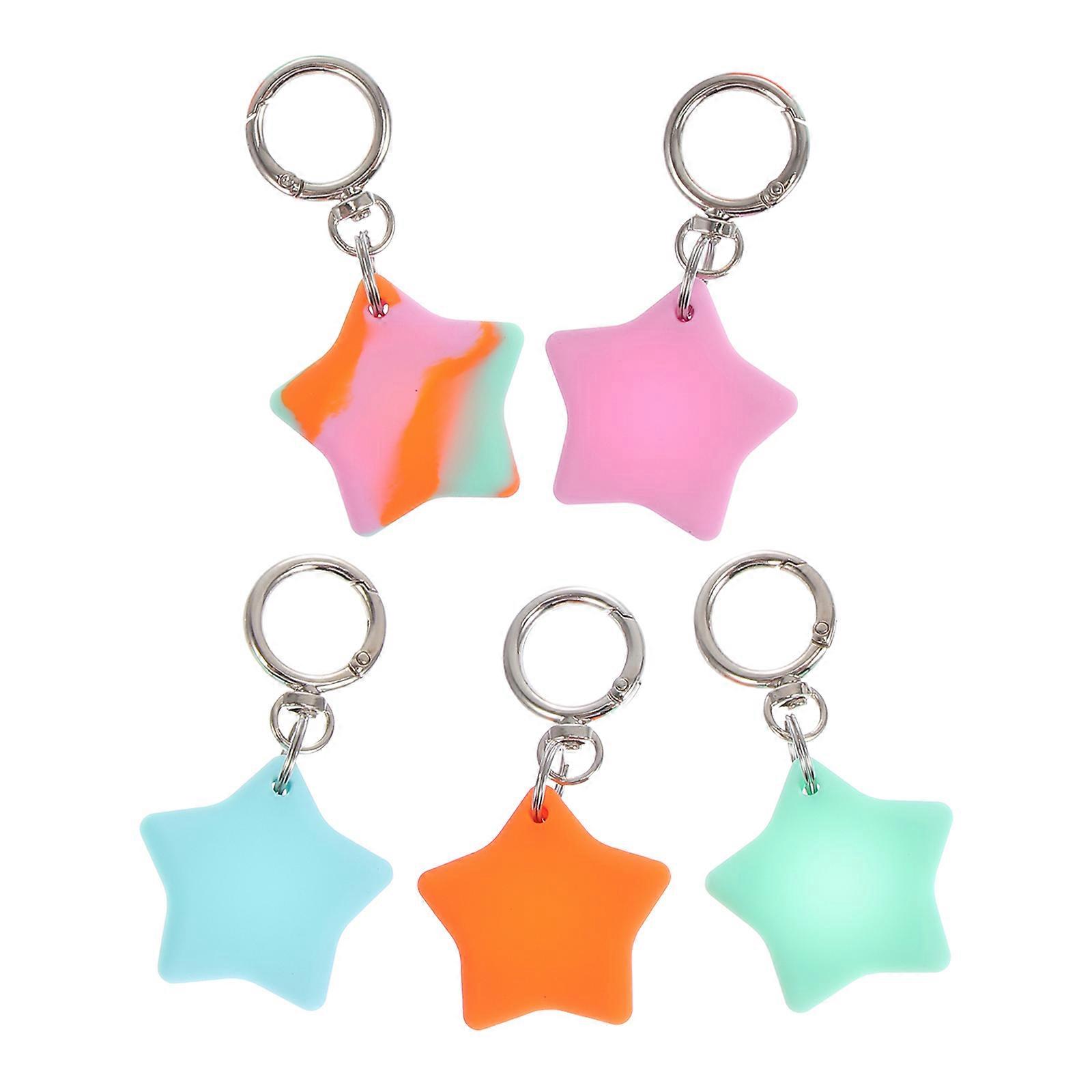 5 Pieces Adorable Star Shaped Protective Silicone Cases for Assorted Color Compact